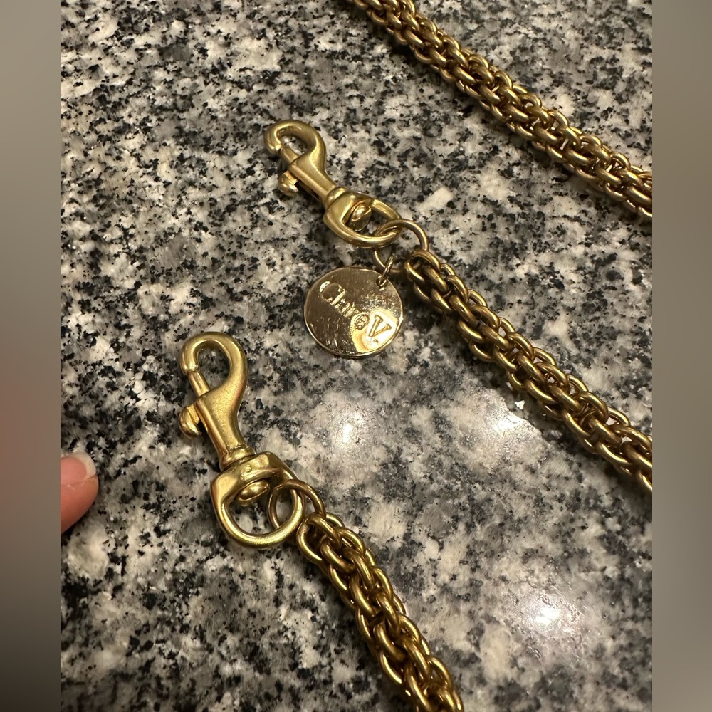 Clare V Crossbody chain strap, thick brass - Picture 3 of 4